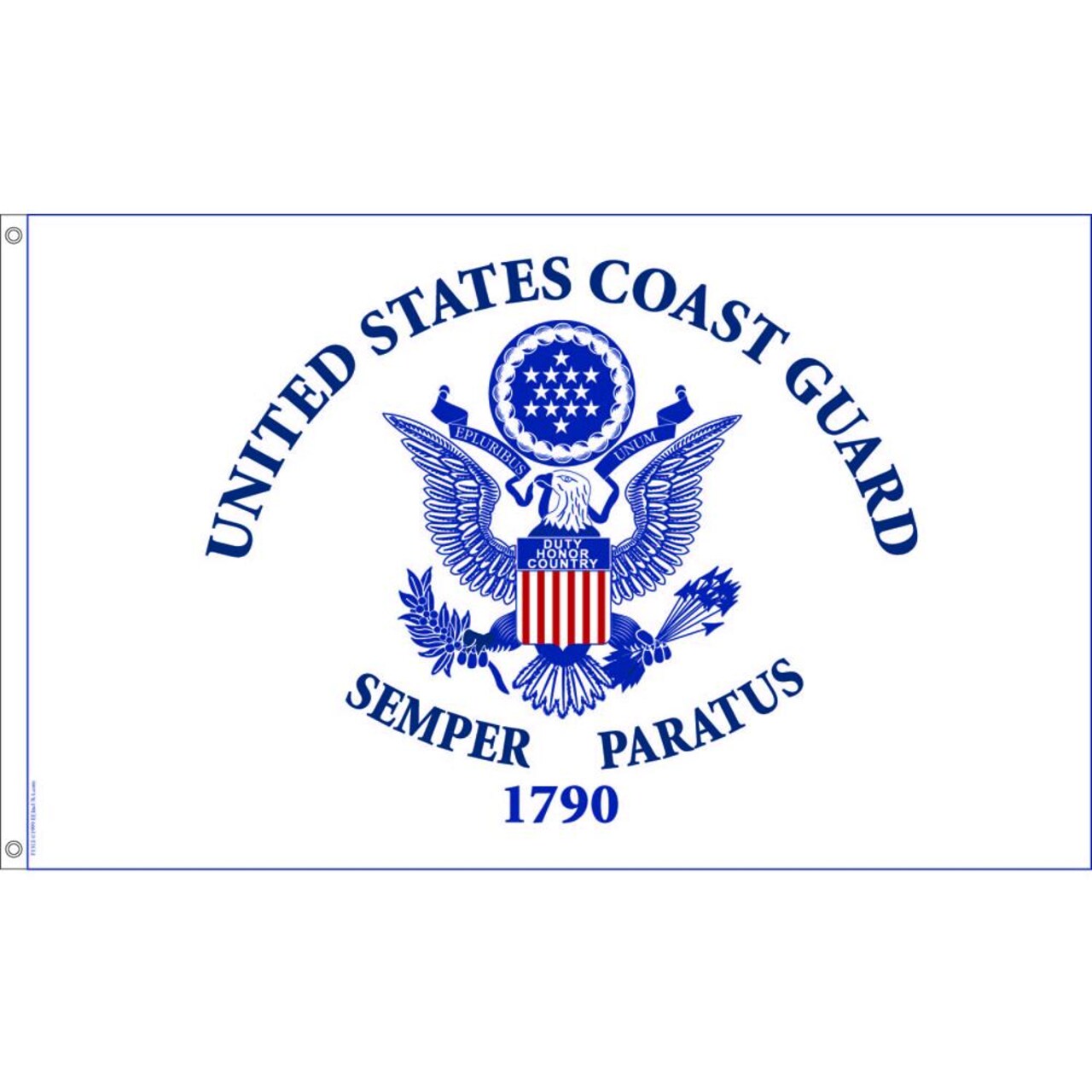 United States Coast Guard Semper Paratus 1790 Flag with Grommets 3ft x 5ft